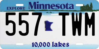 MN license plate 557TWM