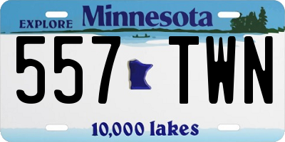 MN license plate 557TWN