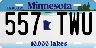 MN license plate 557TWU