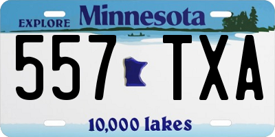 MN license plate 557TXA