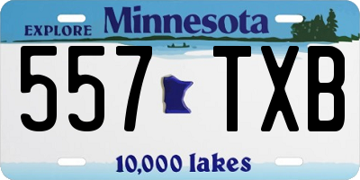 MN license plate 557TXB