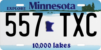MN license plate 557TXC