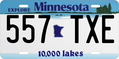 MN license plate 557TXE