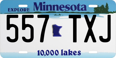MN license plate 557TXJ