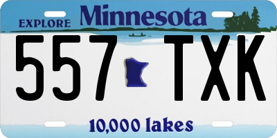 MN license plate 557TXK