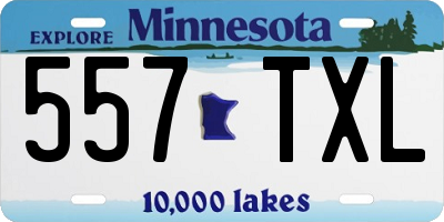 MN license plate 557TXL