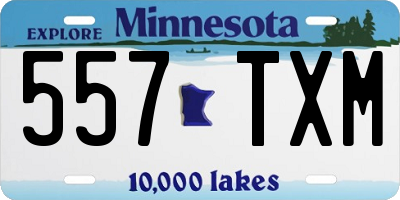MN license plate 557TXM