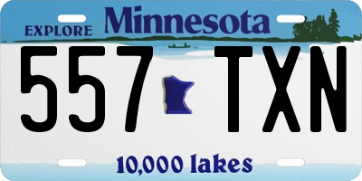 MN license plate 557TXN