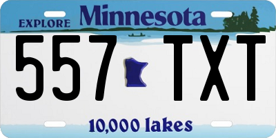MN license plate 557TXT