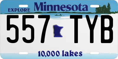 MN license plate 557TYB