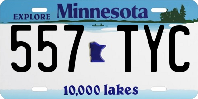 MN license plate 557TYC