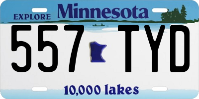MN license plate 557TYD