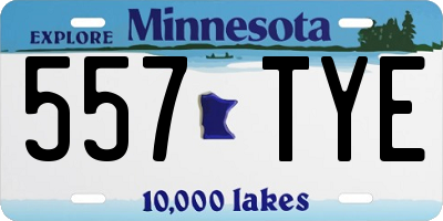 MN license plate 557TYE