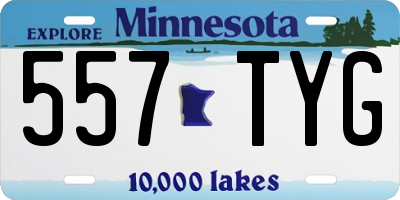 MN license plate 557TYG