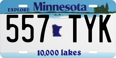 MN license plate 557TYK