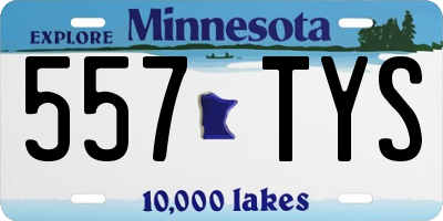 MN license plate 557TYS