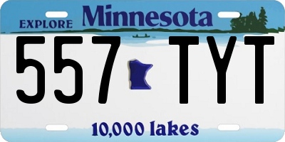 MN license plate 557TYT