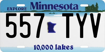 MN license plate 557TYV