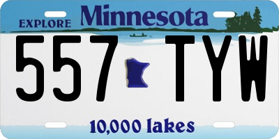 MN license plate 557TYW
