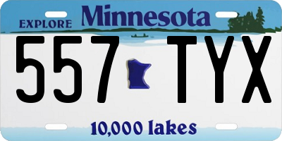 MN license plate 557TYX