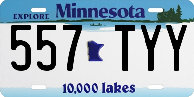 MN license plate 557TYY