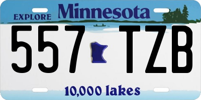 MN license plate 557TZB