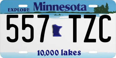 MN license plate 557TZC