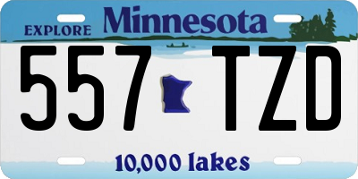 MN license plate 557TZD