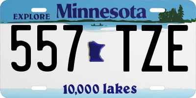 MN license plate 557TZE