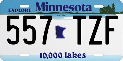 MN license plate 557TZF