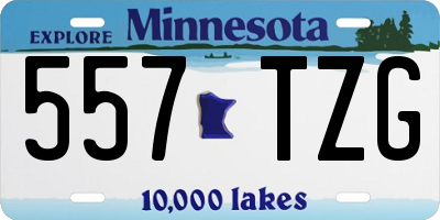 MN license plate 557TZG