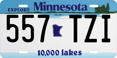 MN license plate 557TZI
