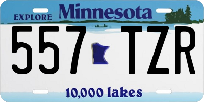 MN license plate 557TZR