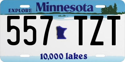 MN license plate 557TZT