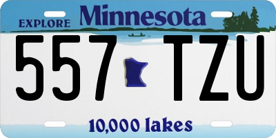 MN license plate 557TZU