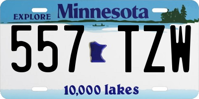 MN license plate 557TZW