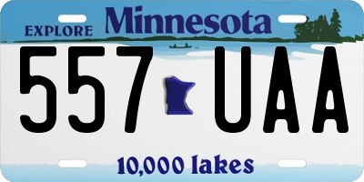 MN license plate 557UAA