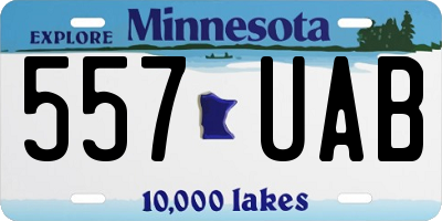MN license plate 557UAB