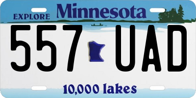 MN license plate 557UAD