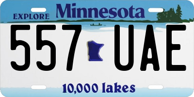 MN license plate 557UAE