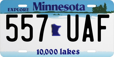 MN license plate 557UAF