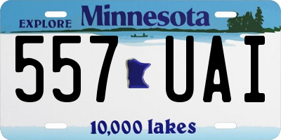 MN license plate 557UAI