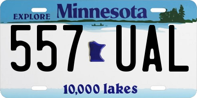 MN license plate 557UAL