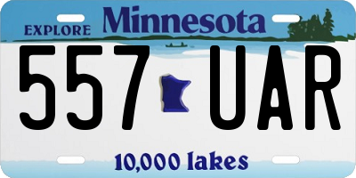 MN license plate 557UAR