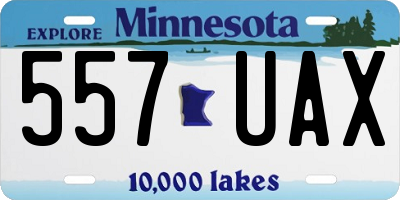 MN license plate 557UAX