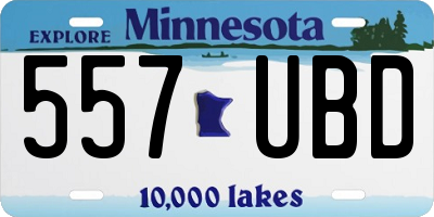 MN license plate 557UBD