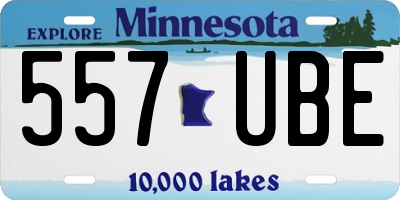 MN license plate 557UBE
