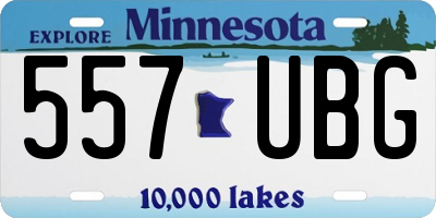 MN license plate 557UBG