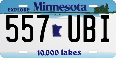 MN license plate 557UBI