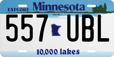 MN license plate 557UBL